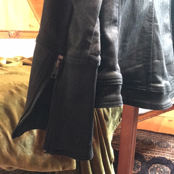 Black Denim Moto Jacket - Picture 4 of 12